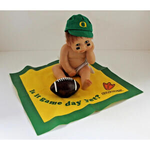 Ashton-Drake Oregon Ducks Is It Game Day Yet, Doll, Hat, Blanket, Football